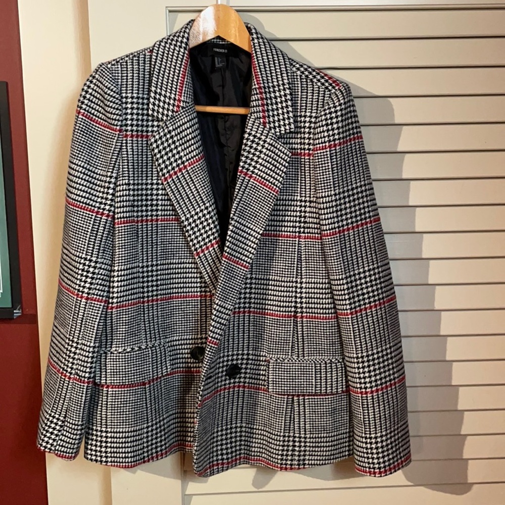 Oversized Plaid Blazer